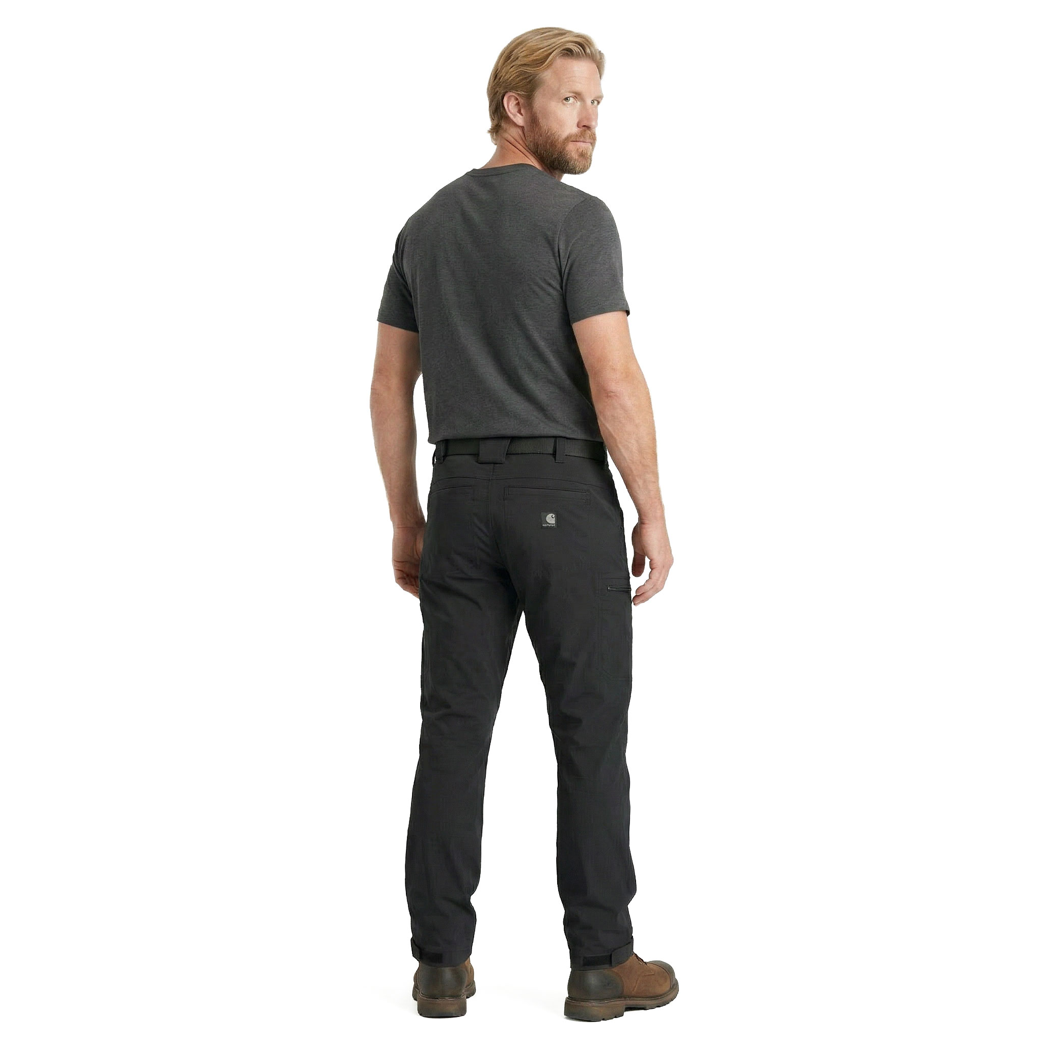 Carhartt&nbsp;Tapered servicebukser full stretch, Black, large image number 3