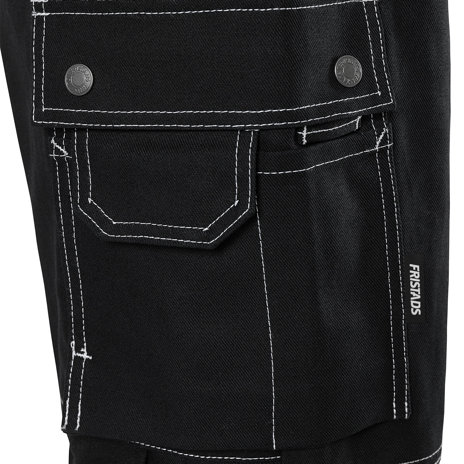 Fristads h&aring;ndv&aelig;rkerbukser 247 FAS, Sort/Hi-Vis Gul, large image number 5