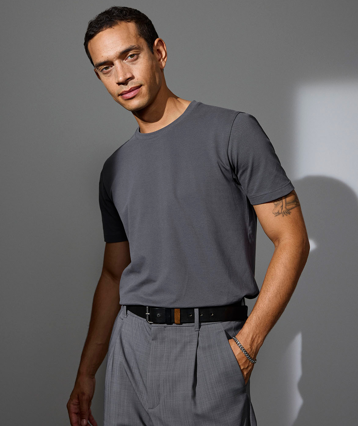 Seven Seas Organic T-Shirt, Silver Grey, large image number 1