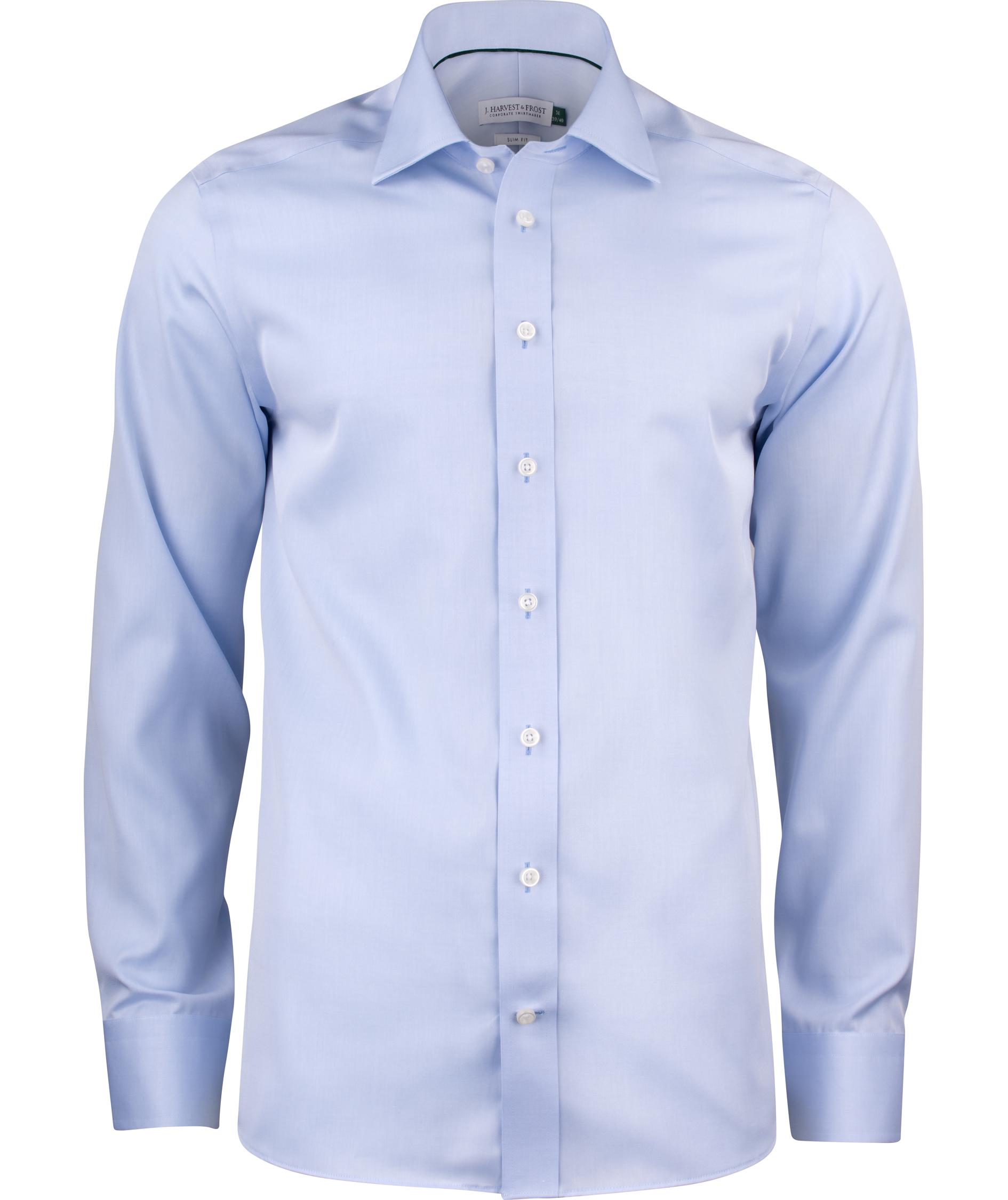 J. Harvest & Frost Twill Green Bow O1 slim fit skjorte, Sky Blue, Sky Blue, swatch