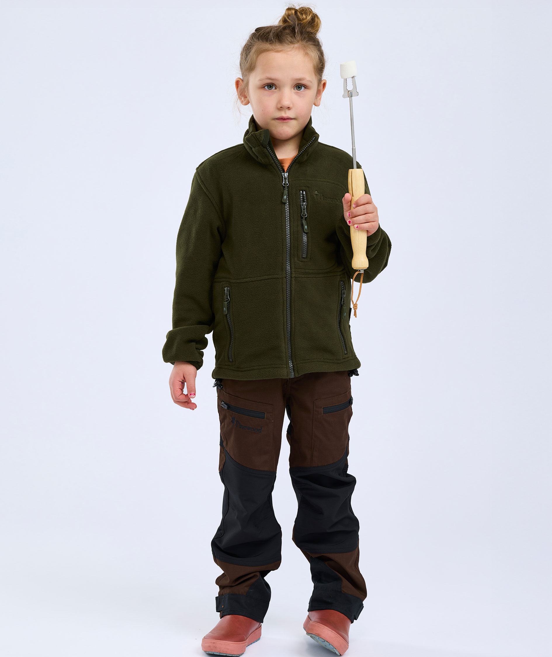 Pinewood Caribou outdoorbukser til b&oslash;rn, Dark Brown/Black