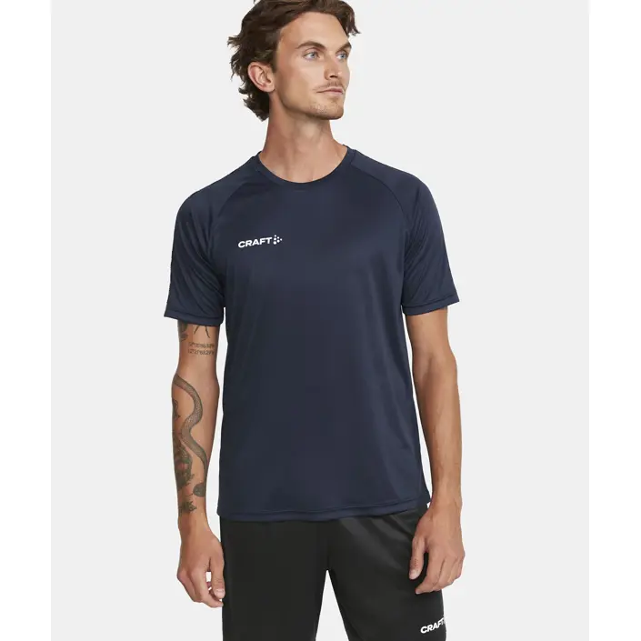 150583 Køb Craft Squad 2.0 Contrast Jersey T-shirt, Navy hos Billig-arbejdstøj.dk