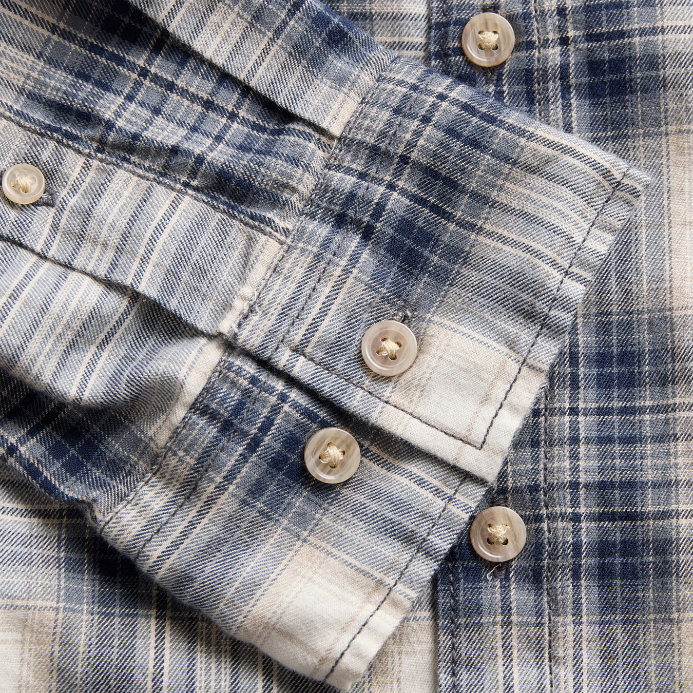 Jack & Jones JJJAMES flannel shirt, Cloud Dancer, large image number 3
