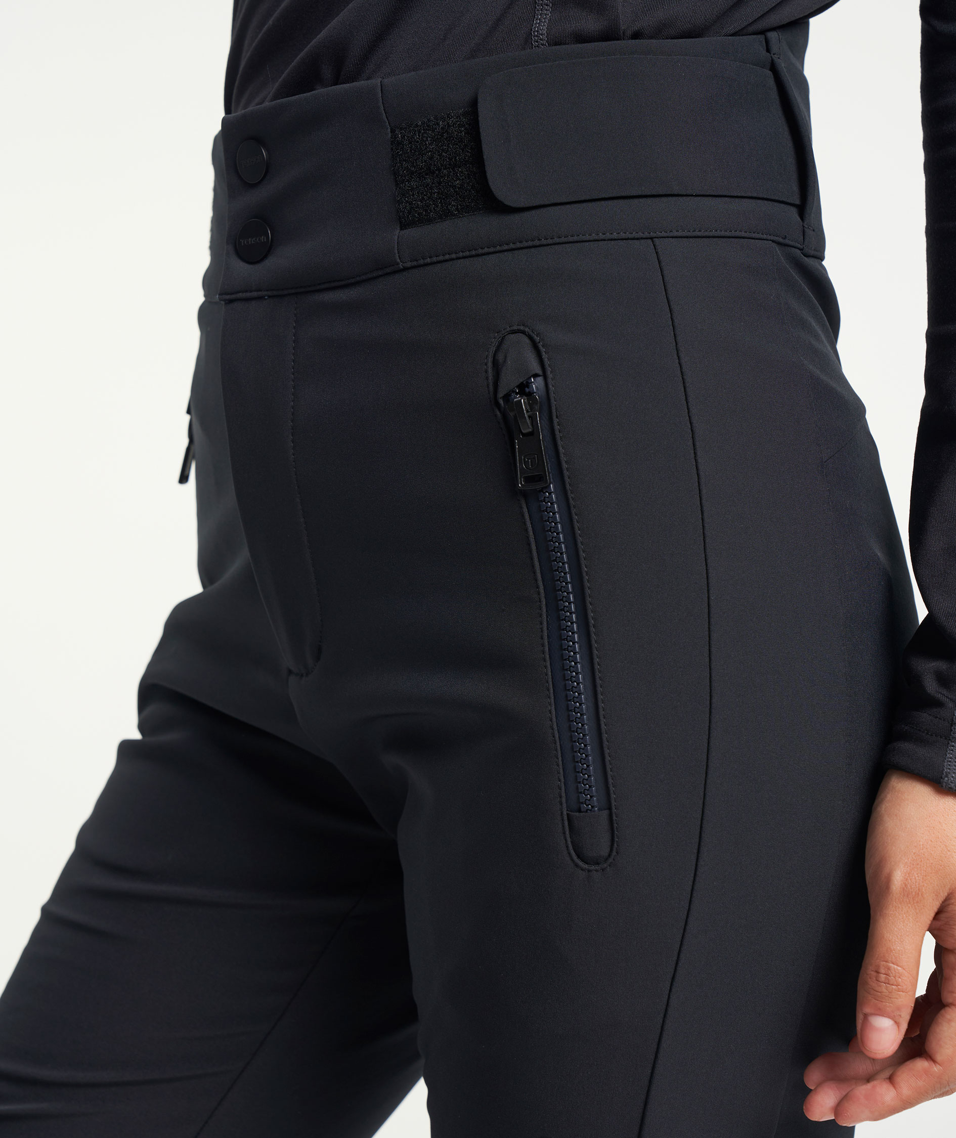 Tenson Grace dame softshell skibukser, Sort, large image number 4