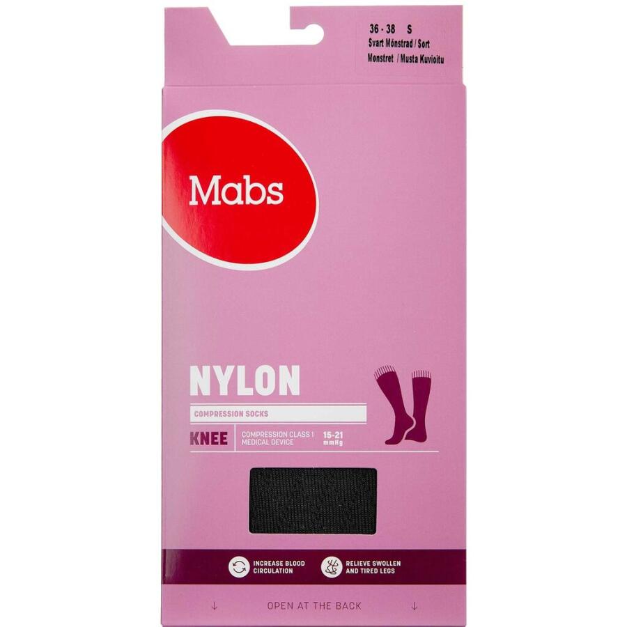 Mabs Nylon Knee Design Black Small