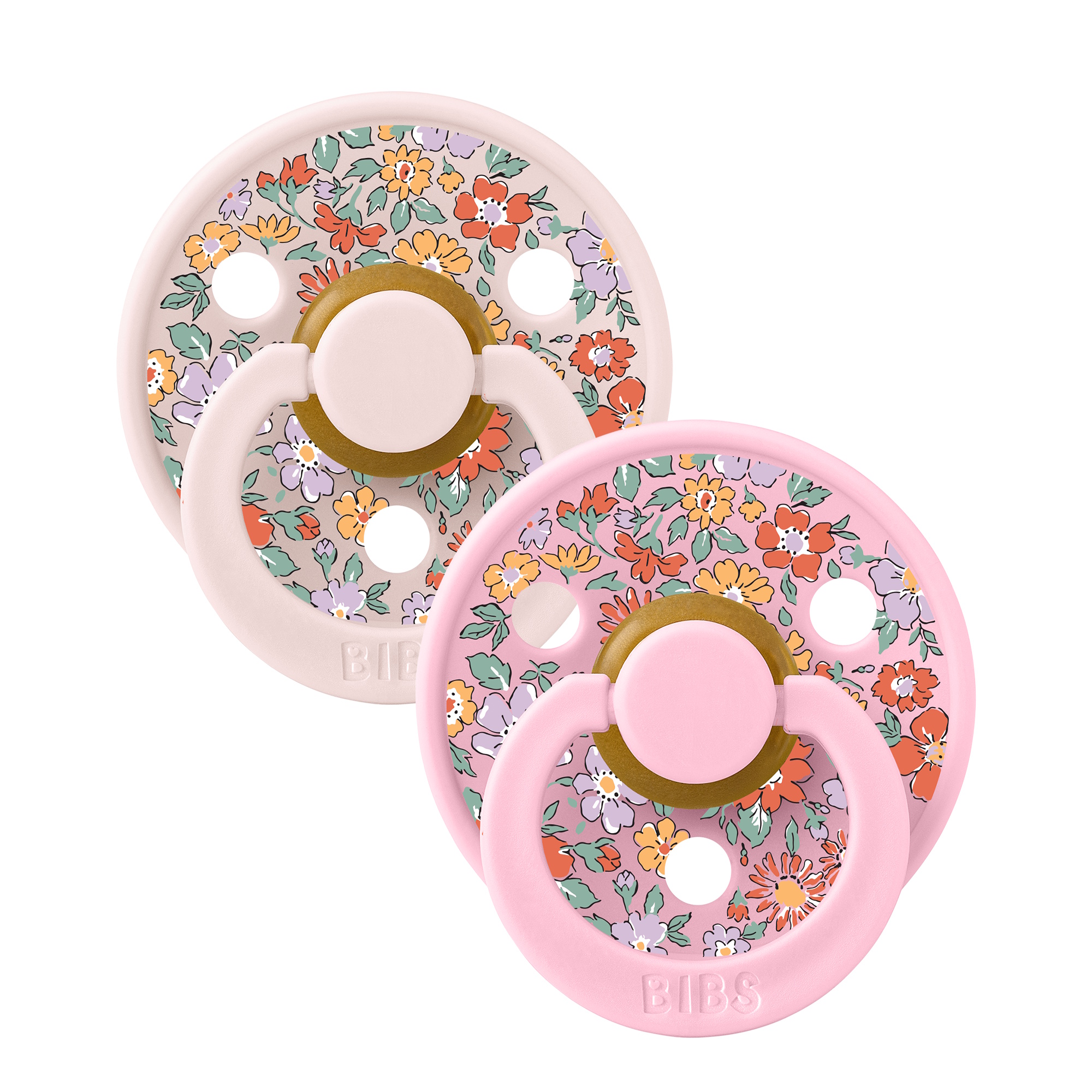 BIBS x Liberty Pacifier Colour 2 pack Oscar Meadow Latex Size 1 Petal Mix