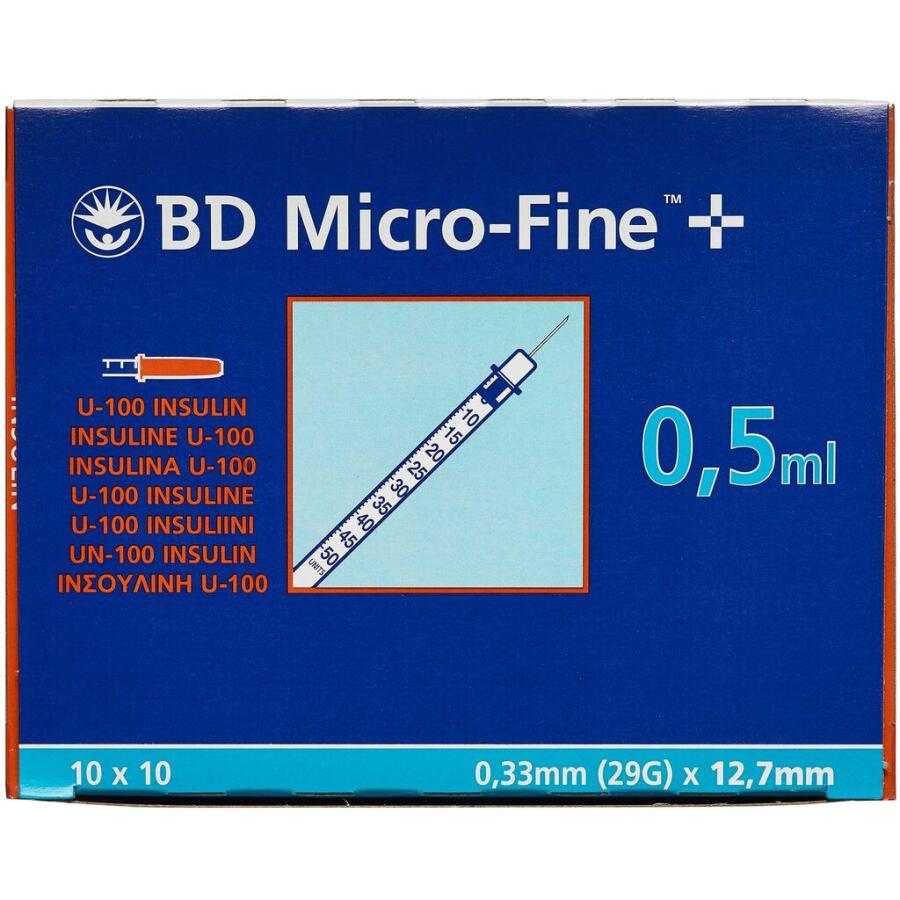 BD Micro-Fine+ 100 enheder 12,7 mm