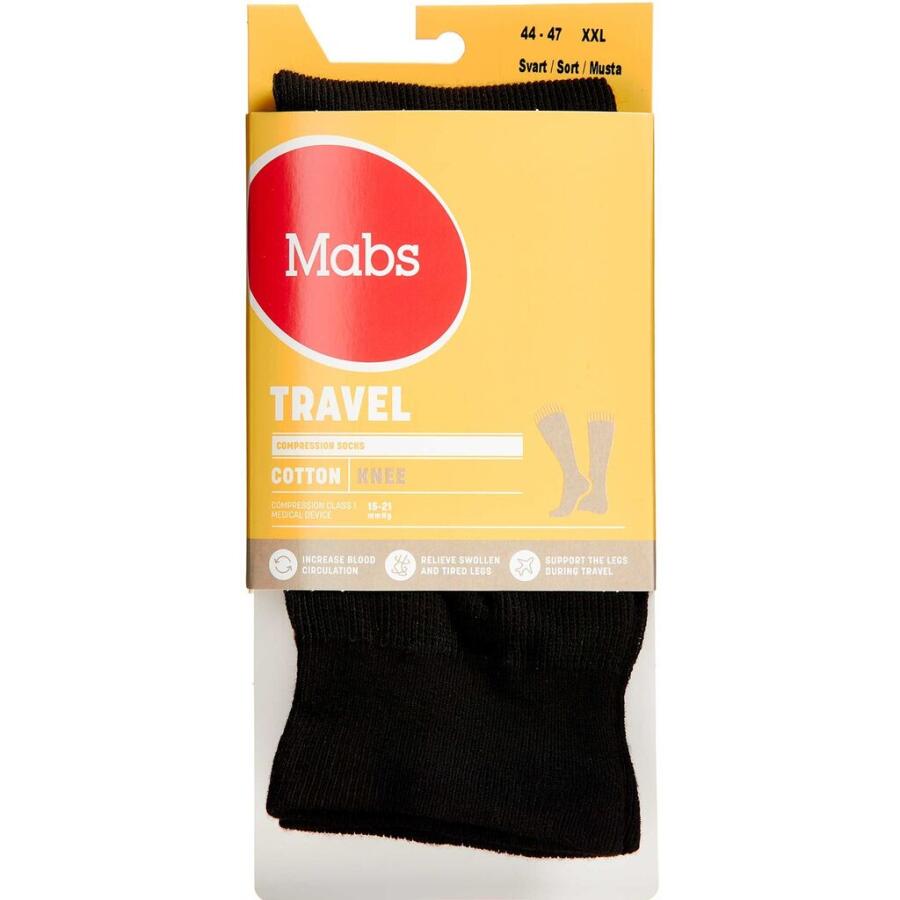 Mabs Travel Knæstrømpe Sort XX-Large