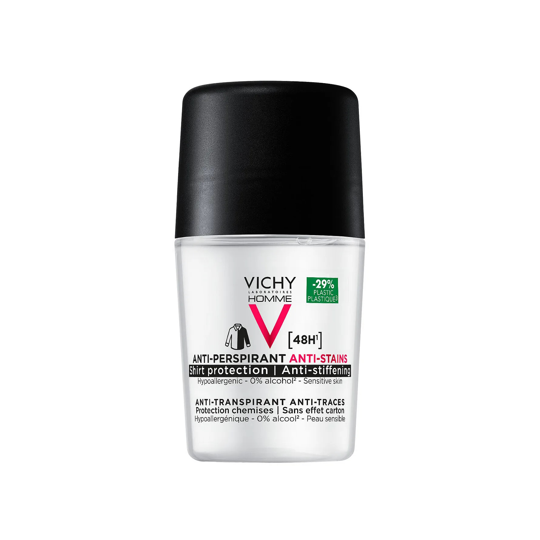 Vichy Homme 48H Anti Stain Anti-Perspirant Roll-On