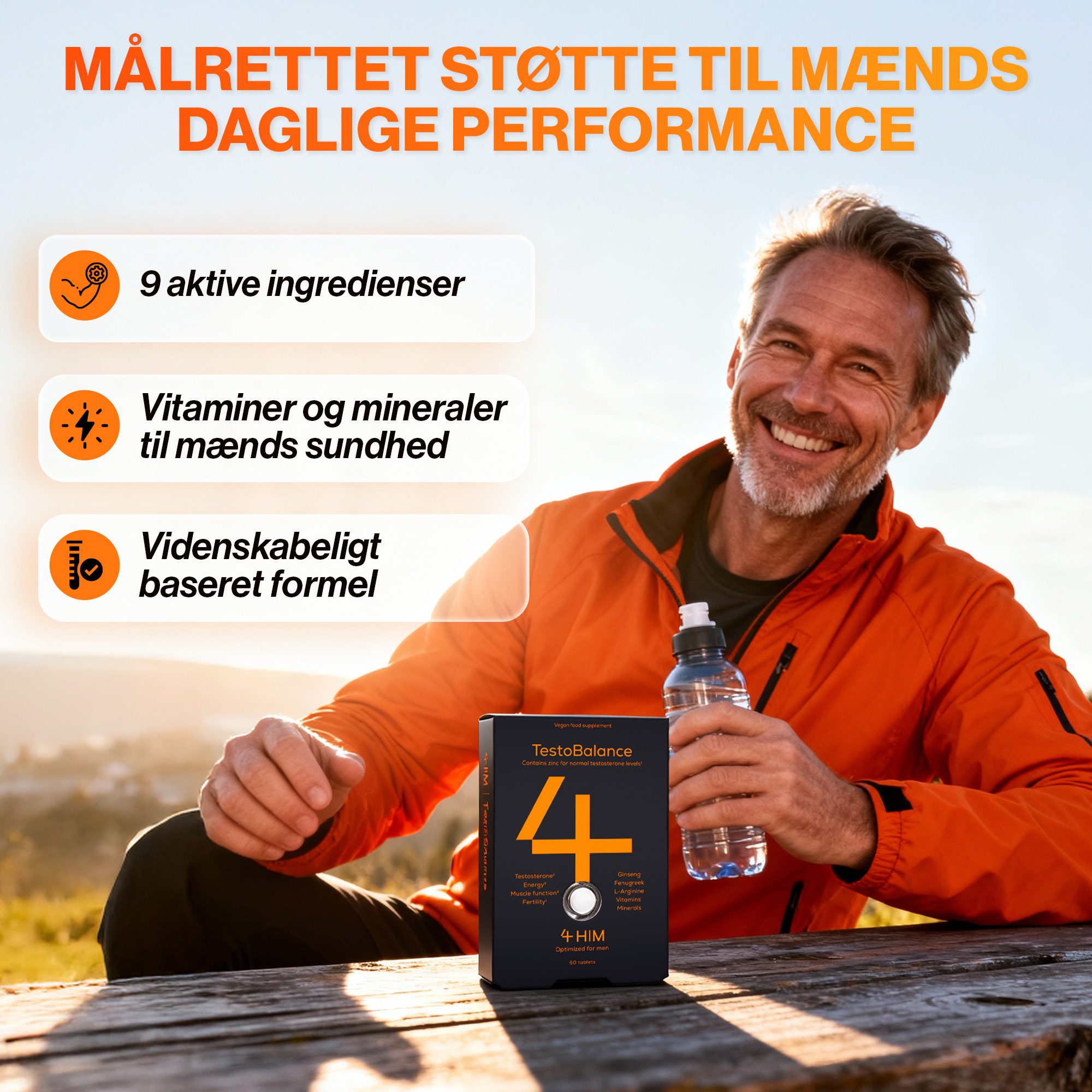 4 HIM TestoBalance Kosttilskud til mænd