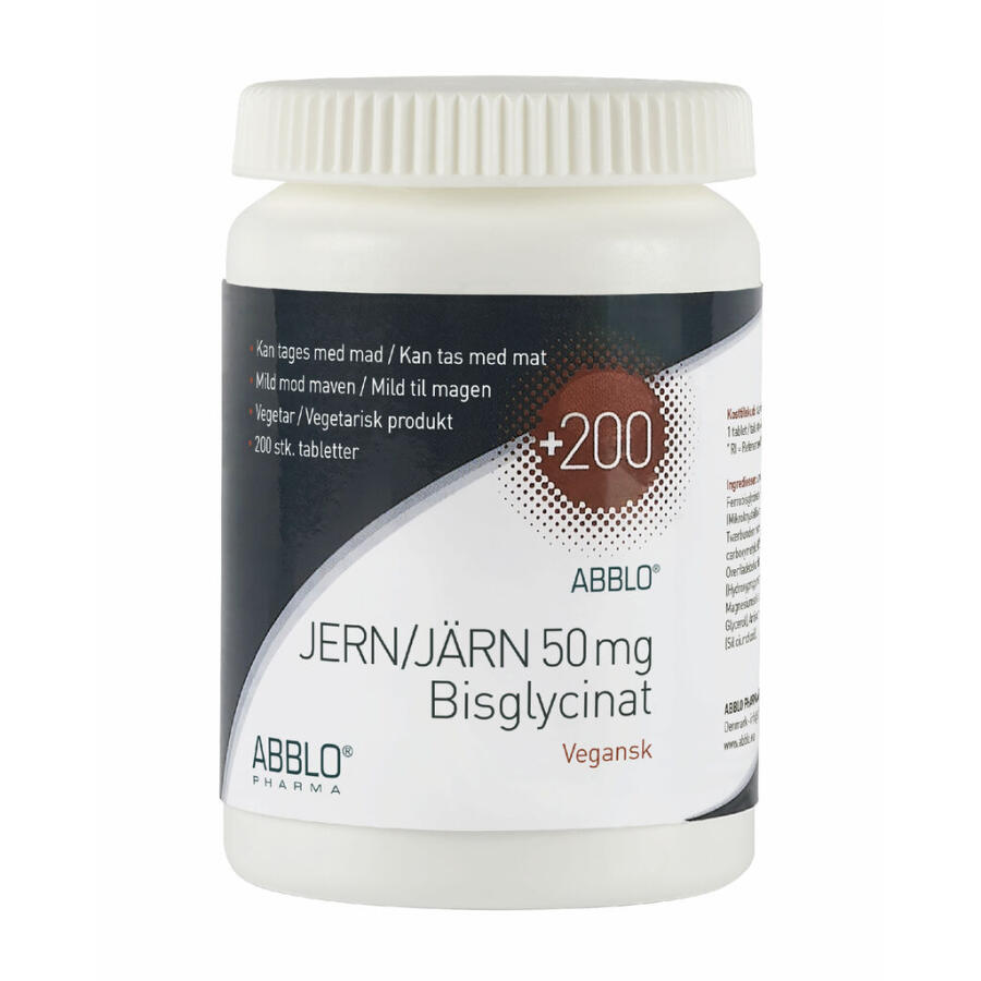ABBLO Jern 50 mg Bisglycinat Tabletter