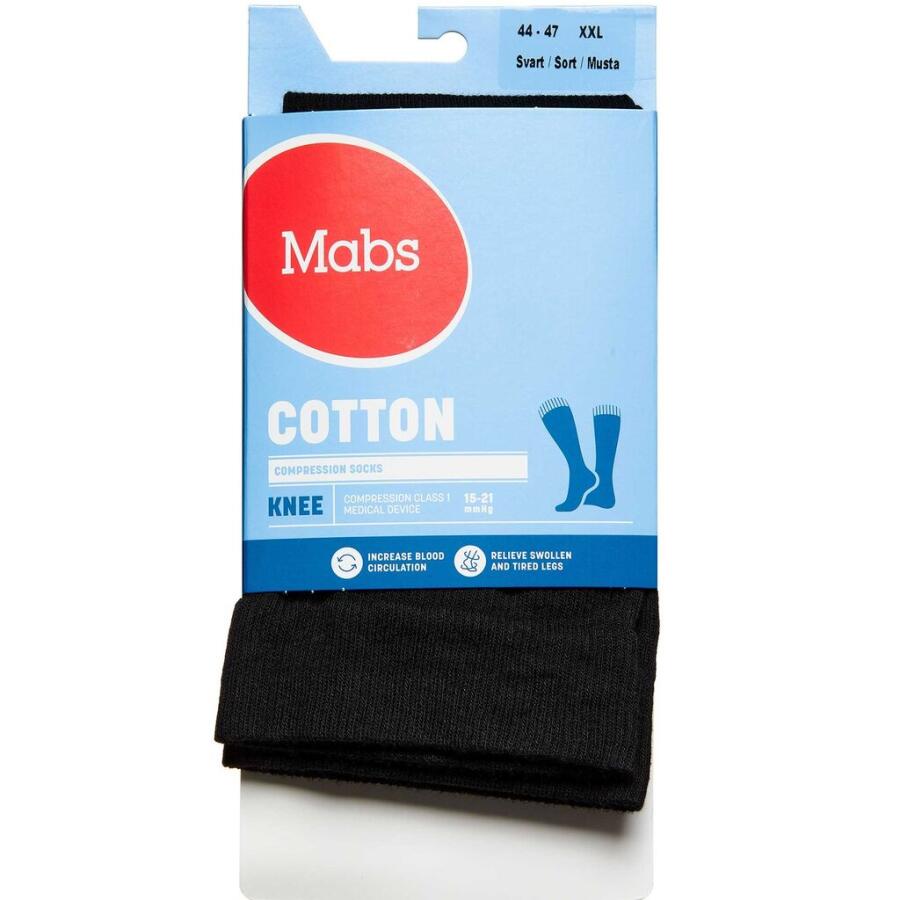 Mabs Cotton Knee Black XX-Large