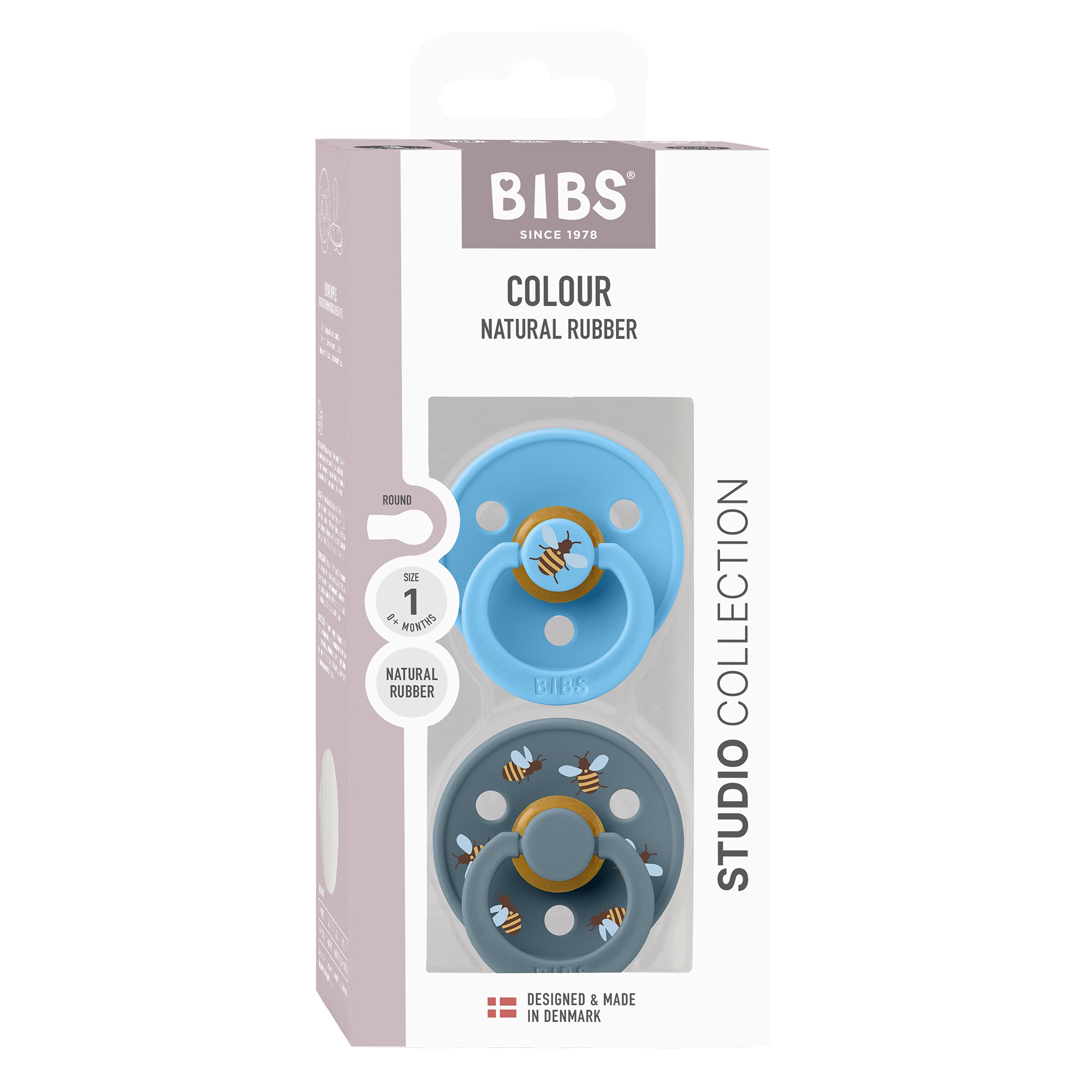 BIBS Pacifier Studio Colour 2-pak Bumblebee Breeze Mix Size 1