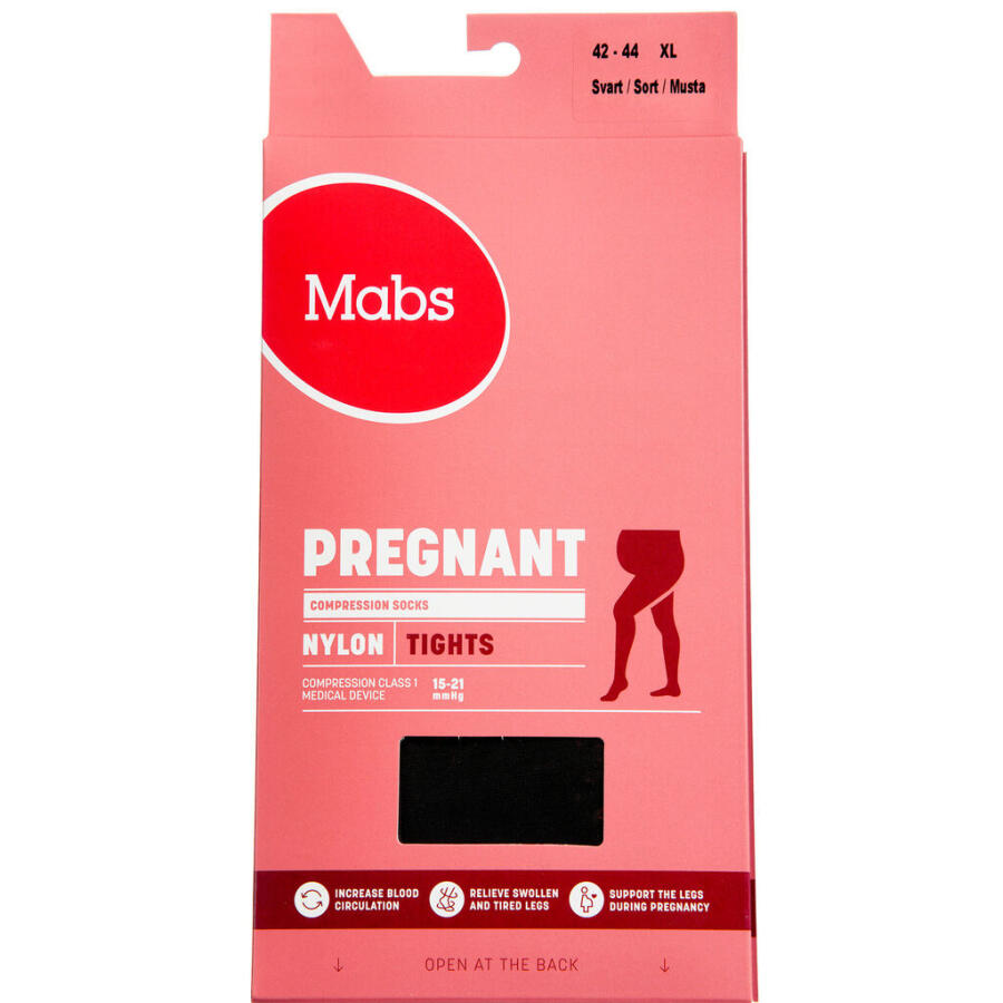Mabs Nylon Tights Pregnant Sort X-Large