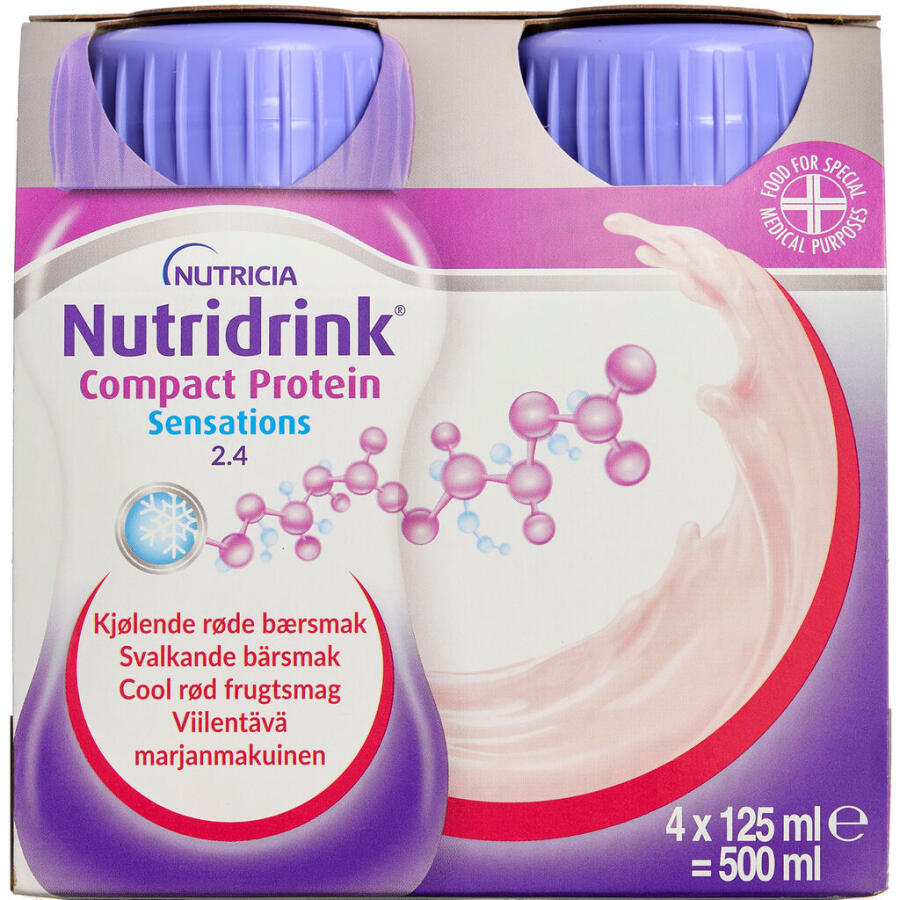 Nutridrink Compact Protein Sensations Cool Rød Frugtsmag
