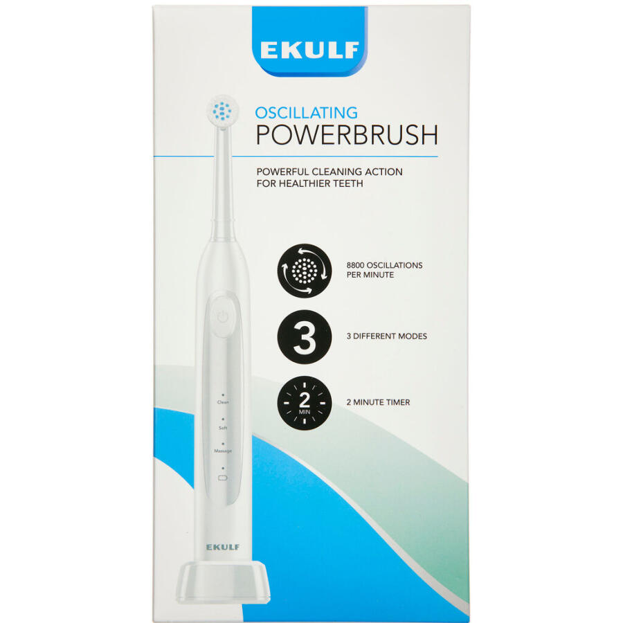 Ekulf Oscillating Powerbrush, Hvid