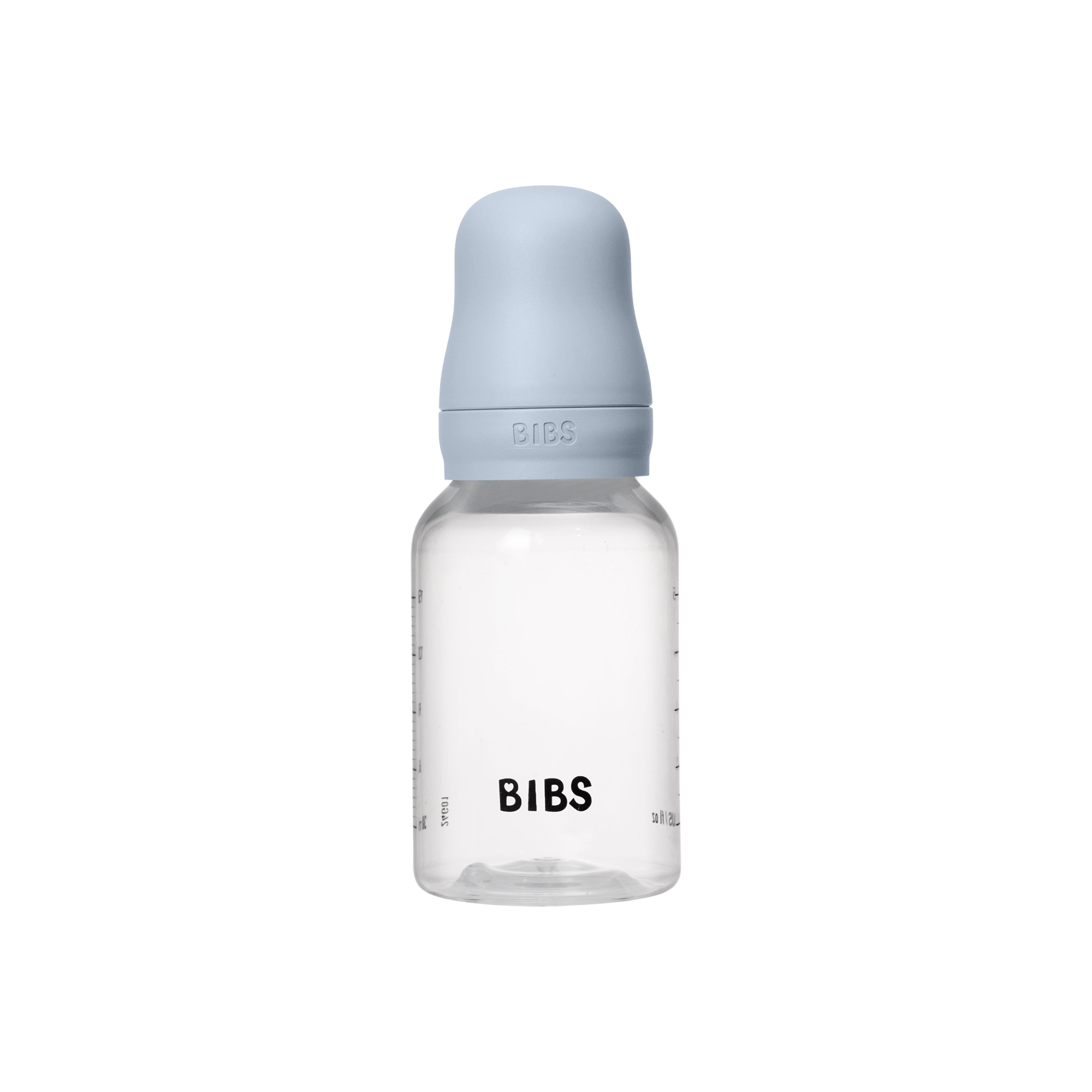 BIBS Baby Plast Bottle Naturgummi Slow Flow Baby Blue