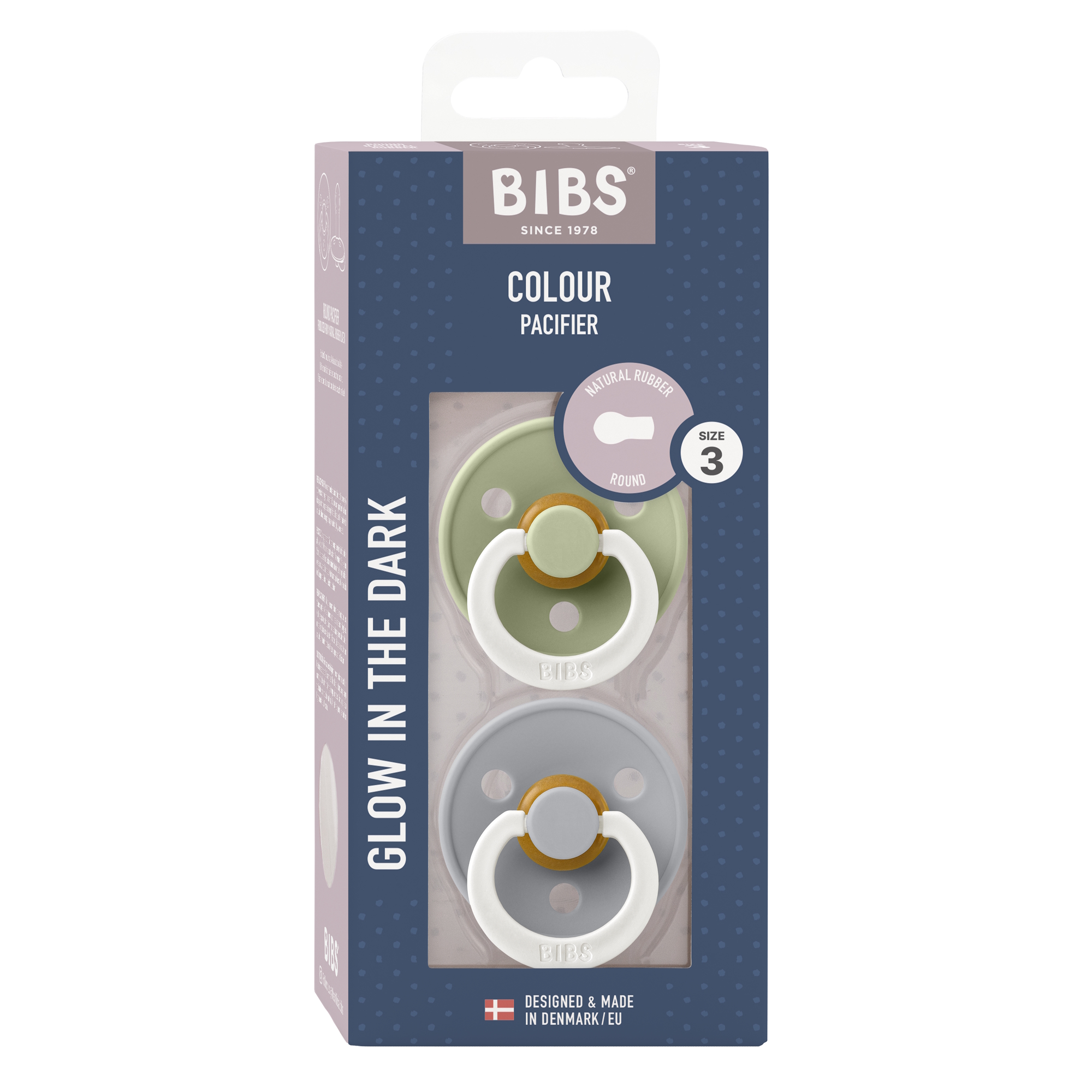 BIBS Colour 2-pak Sage Nat/Cloud Nat Size 3