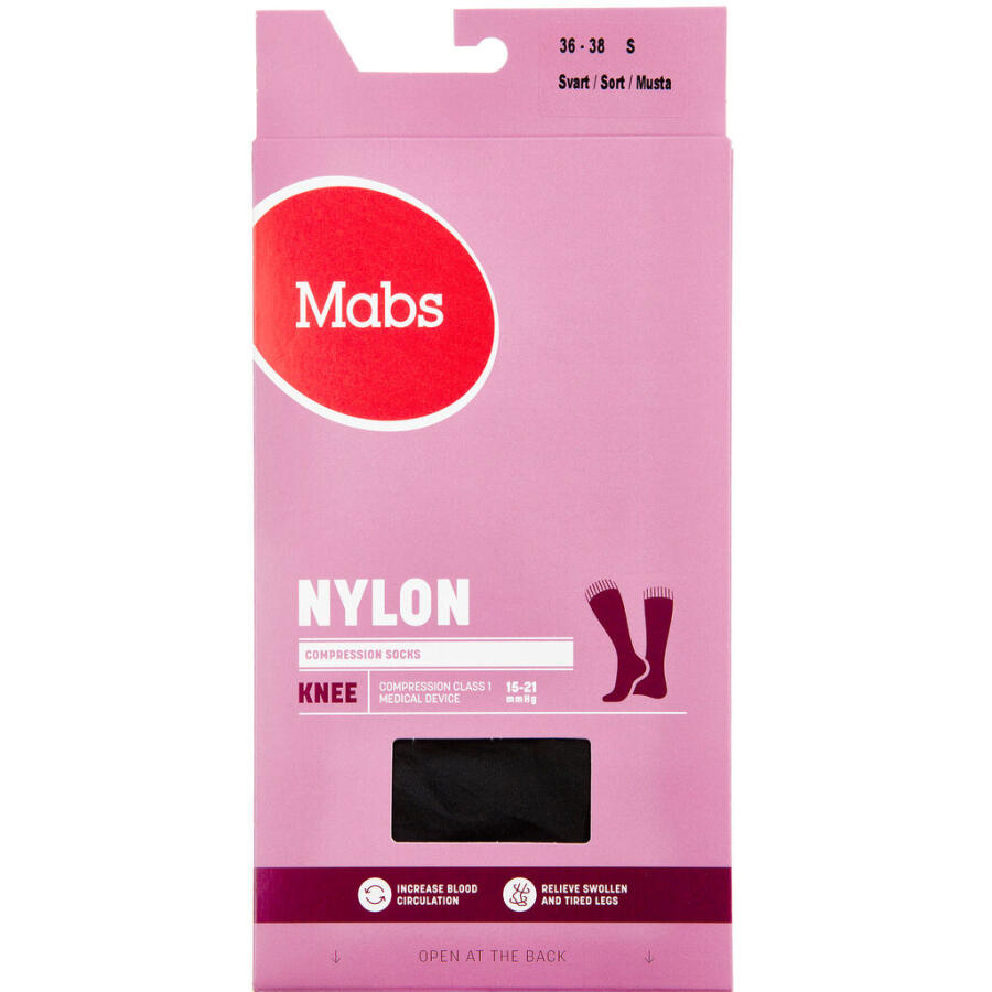 Mabs Nylon Knee Black Small