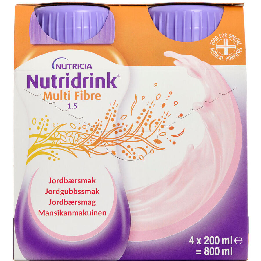 Nutridrink Multi Fibre Jordbær