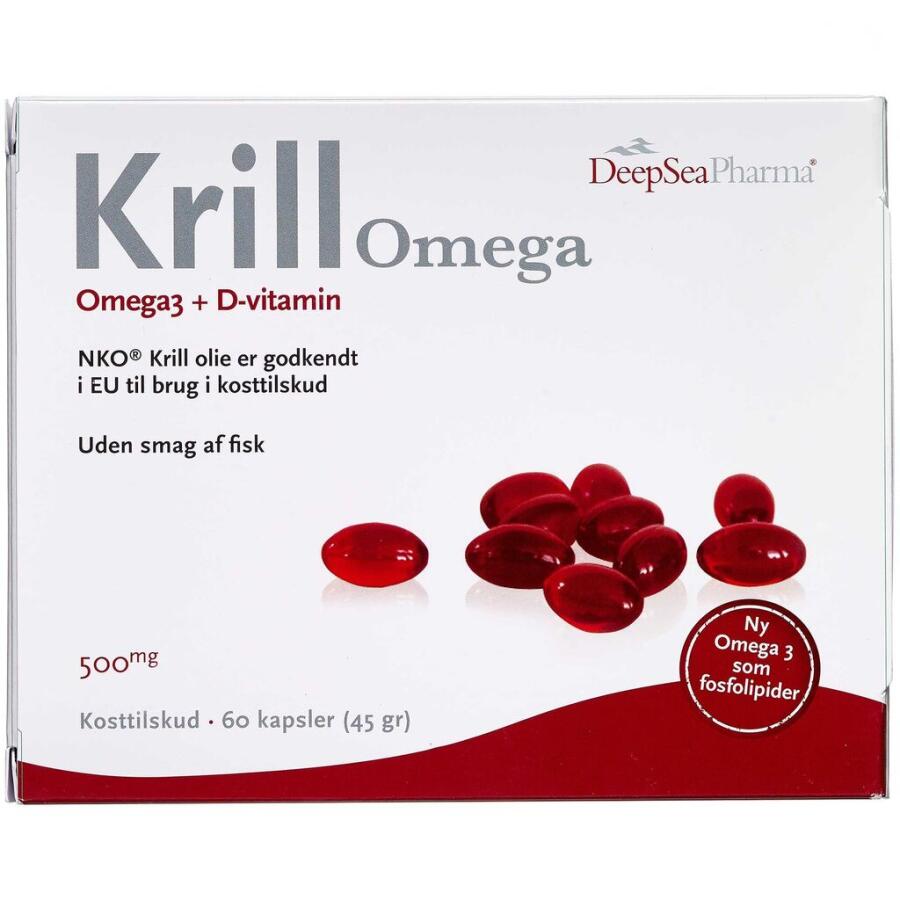 Krill Omega + D-vitamin Kapsler 500 Mg