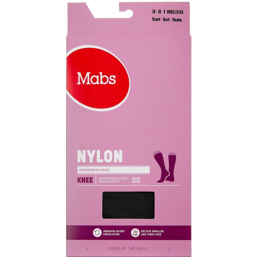Mabs Nylon Cotton Knee Wide Black Small