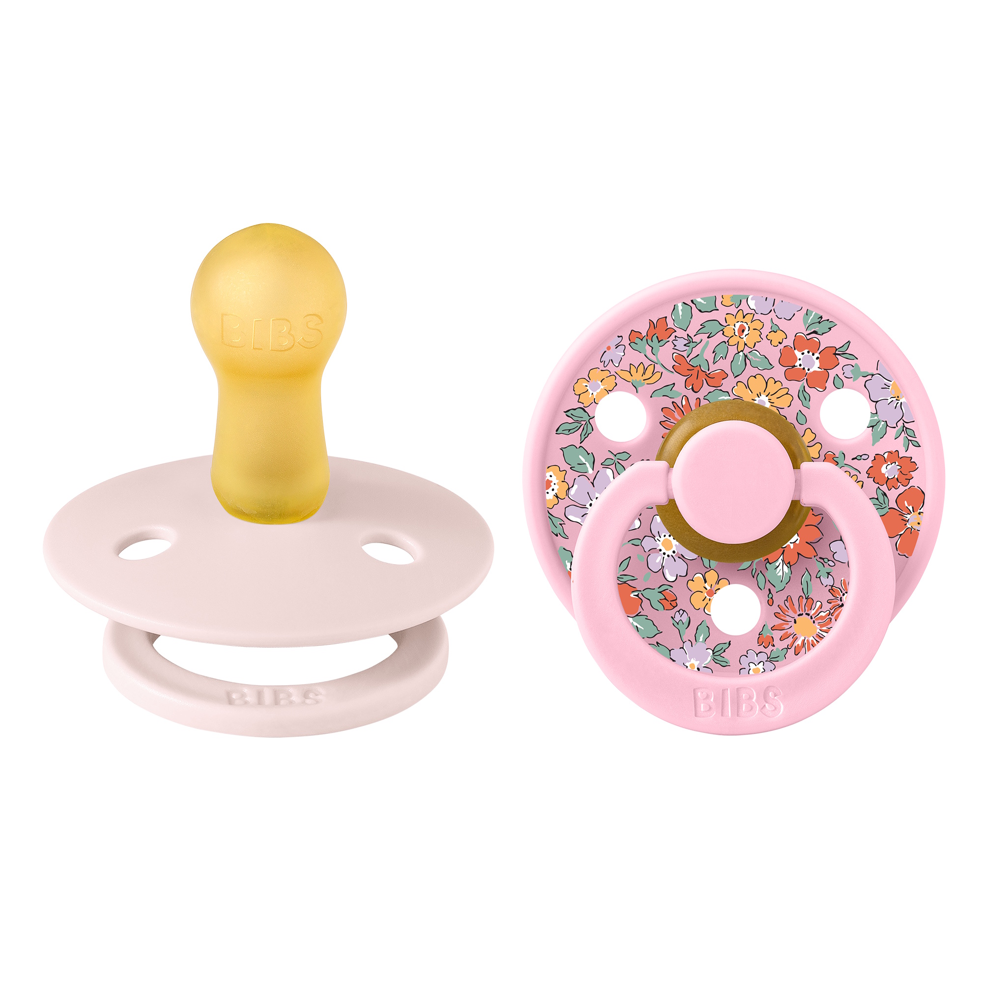 BIBS x Liberty Pacifier Colour 2 pack Oscar Meadow Latex Size 2 Petal Mix