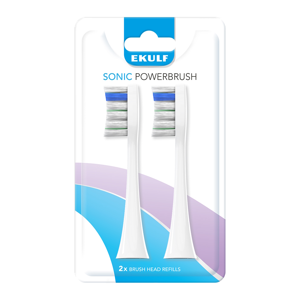 EKULF Sonic PowerBrush White Refill