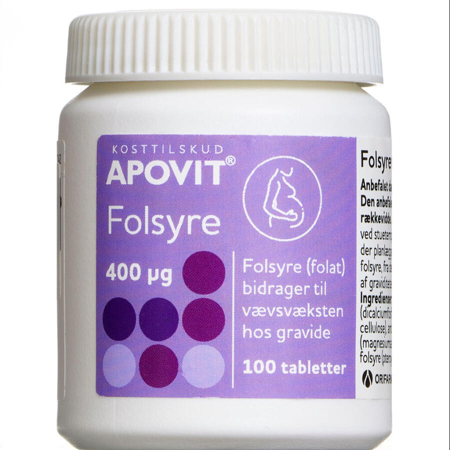 Apovit Folsyre 400 Mikg