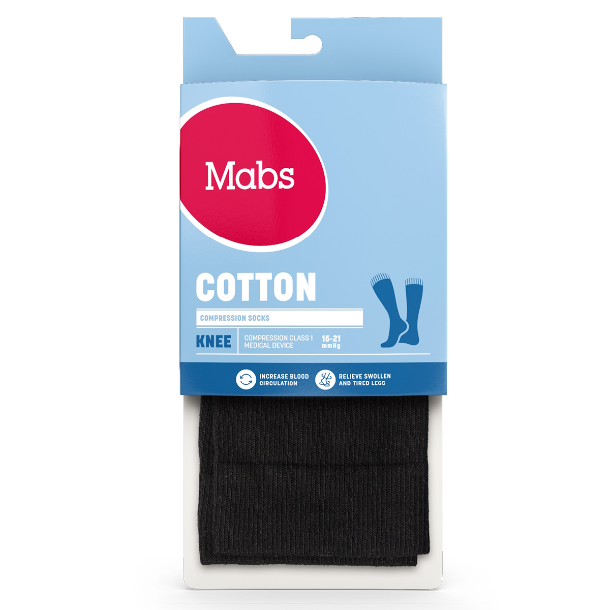 Mabs Cotton Knee Black XX-Large