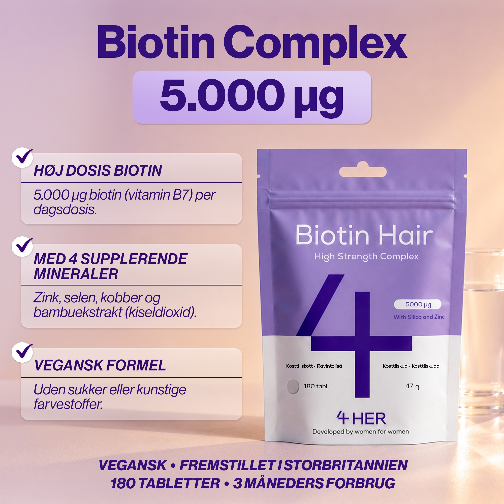 4 HER Biotin Hair bio tin & selen