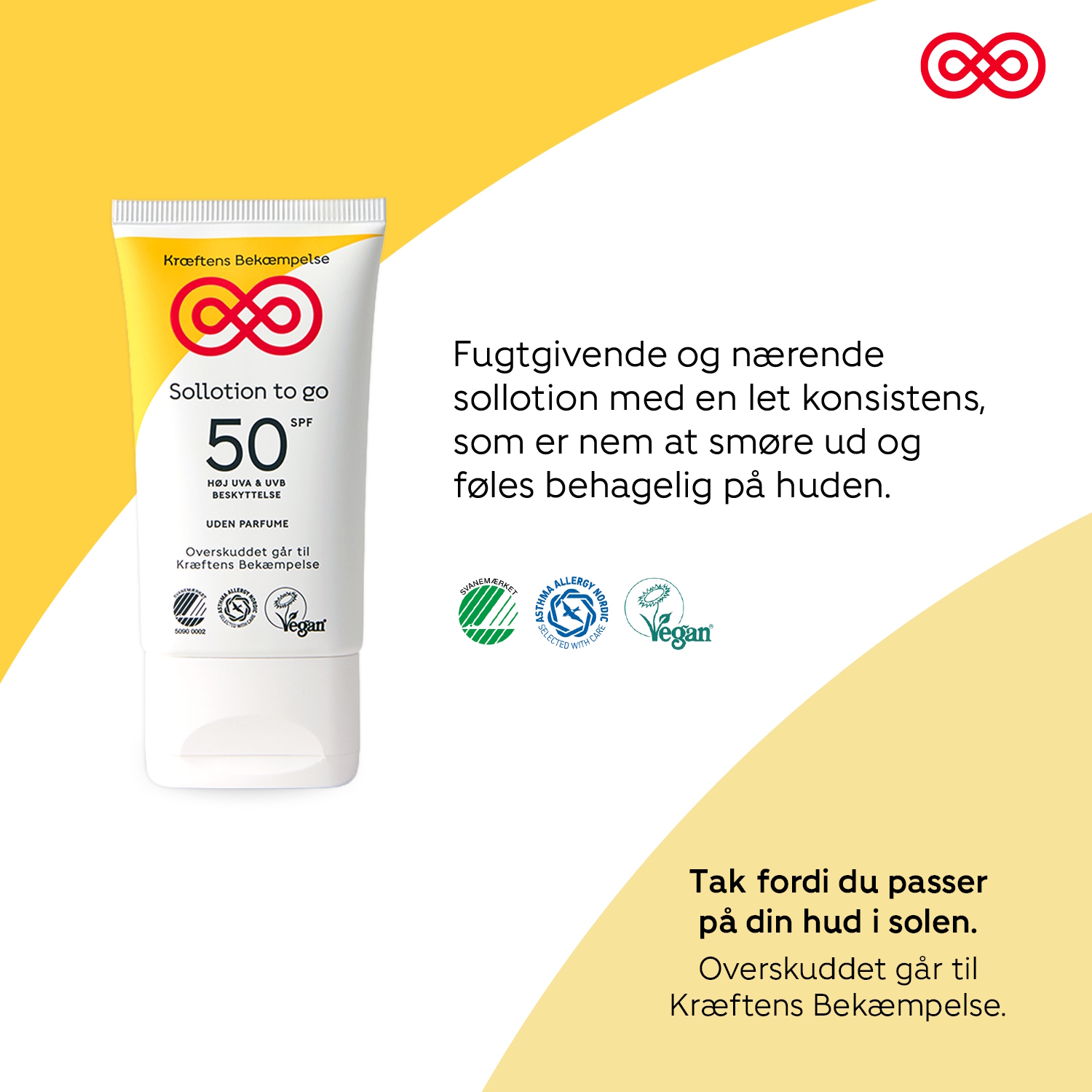 Kræftens Bekæmpelse Sollotion SPF 50 To Go
