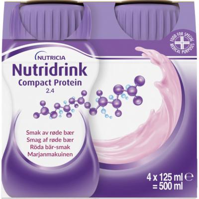 Nutridrink Compact Protein Smag af Røde Bær