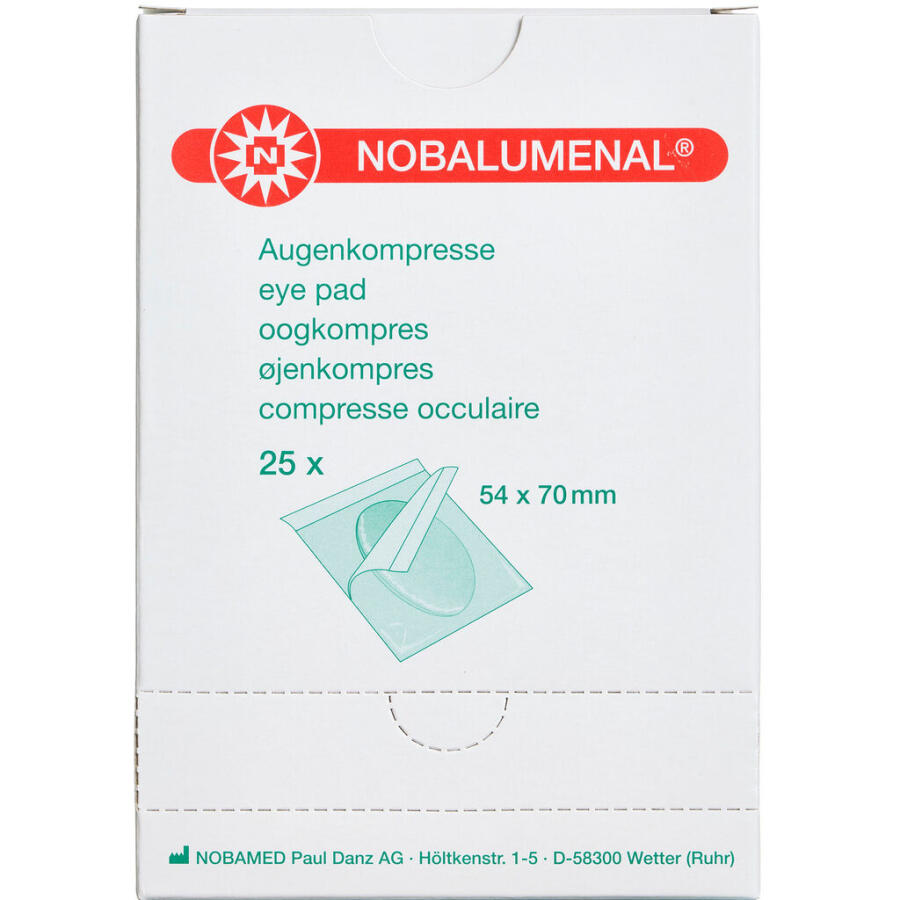 Nobalumenal Øjenkompres 54x70 mm, Steril