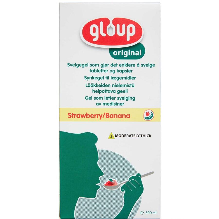Gloup synkegel med frugtsmag på flaske