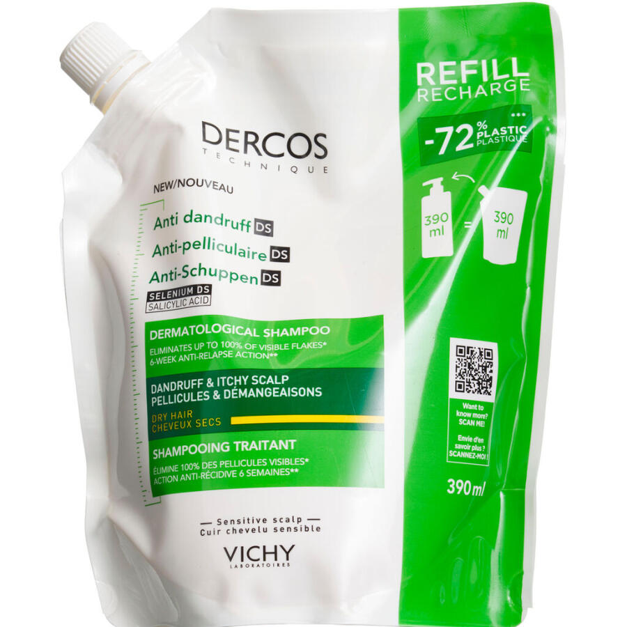 Vichy Dercos Anti-Dandruff Shampoo Dry Hair Refill