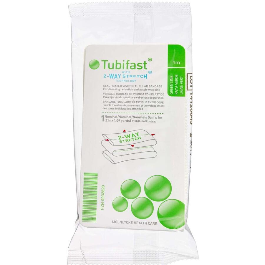 Tubifast 2-WAY Stretch Grøn 7,5 cm x 1 m.