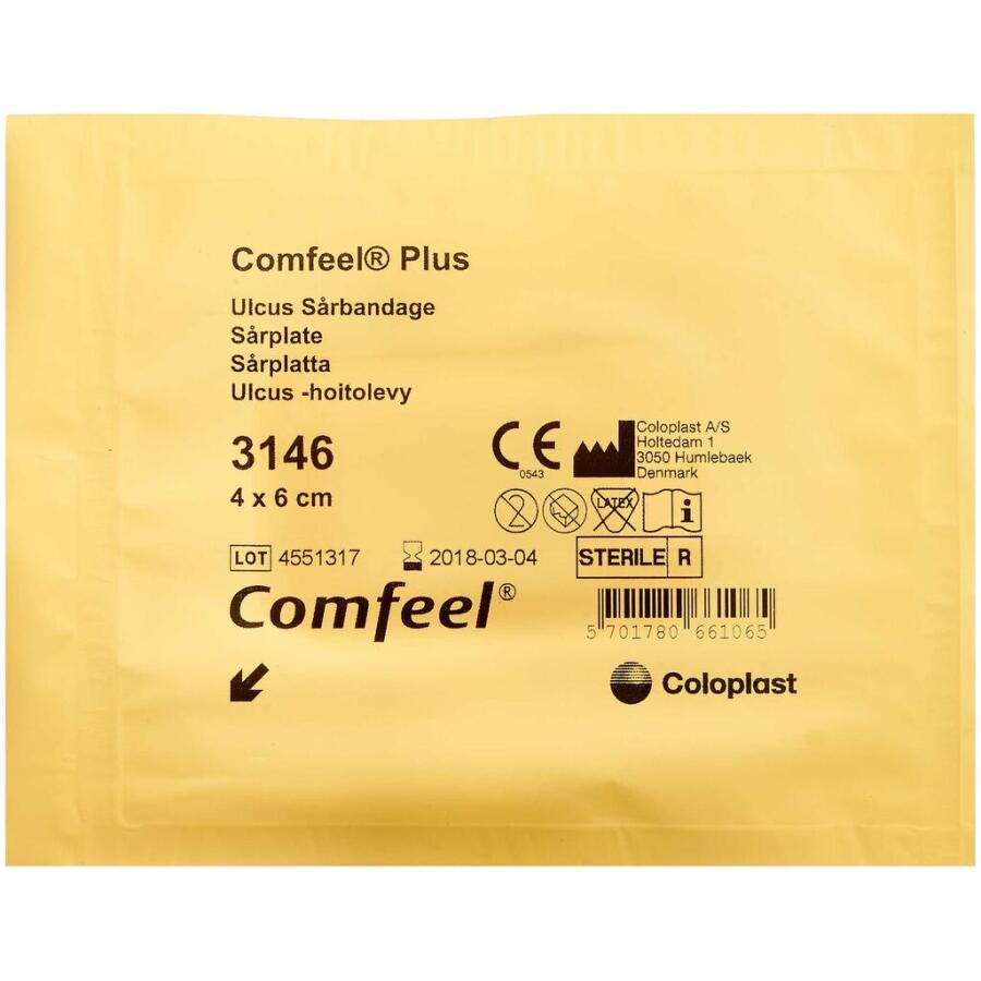 Comfeel Plus Ulcus Sårbandage 3146 4 x 6 cm