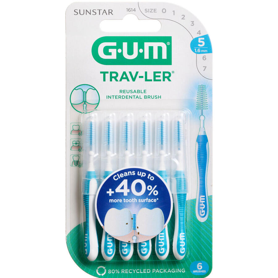 Gum Travler Mellemrumsbørste Nr. 1614 1,6 mm