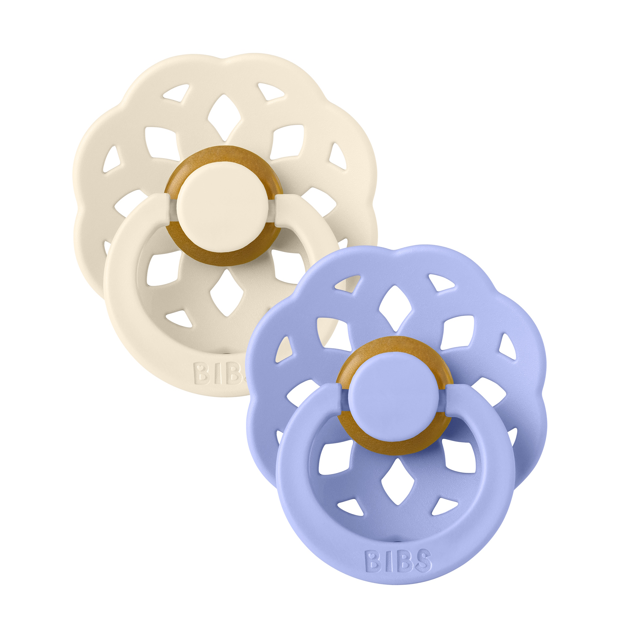 BIBS Pacifier Boheme 2 PACK Latex Size 1 Ivory/Hush