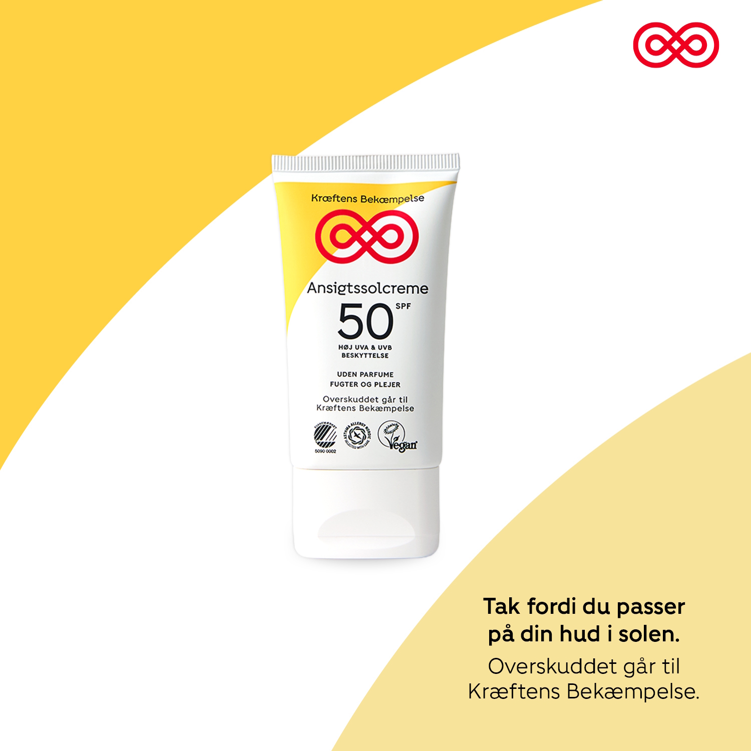 Kræftens Bekæmpelse Ansigtssolcreme SPF 50