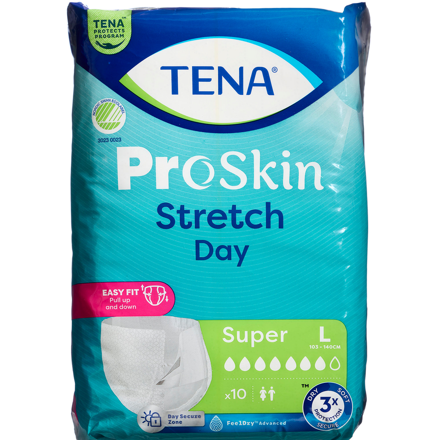 TENA Stretch Day Super Str. L Medicinsk udstyr 10 stk