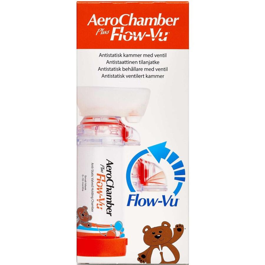 Aerochamber PlusFlow Vu small orange 0-18 måneder