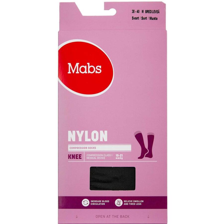 Mabs Nylon Cotton Knee Wide Black Medium