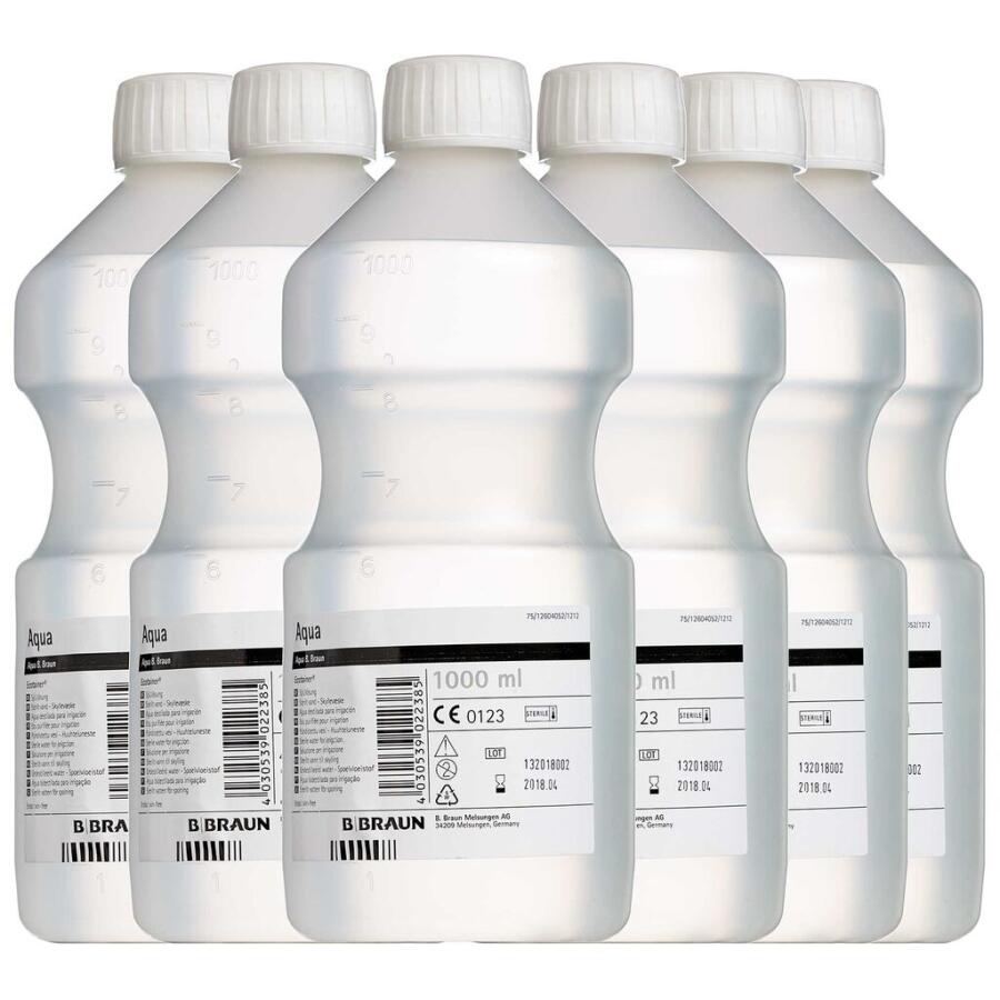 Sterilt vand skyllevæske Medicinsk udstyr 6 x 1000 ml