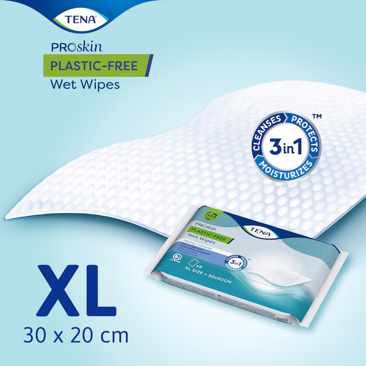 TENA Wet Wipes Plasticfree