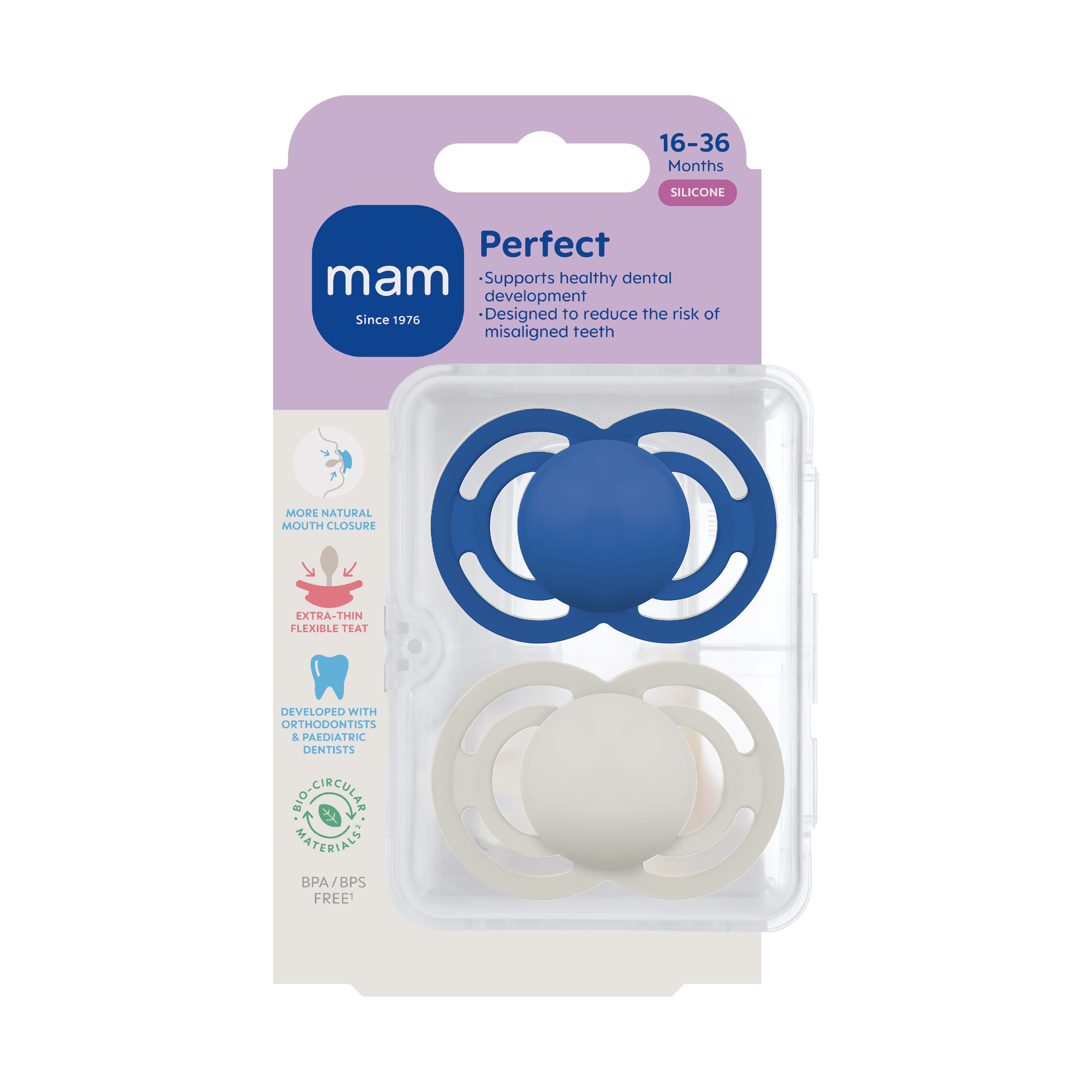 MAM Perfect Silk 16-36m 2p Box V Blue