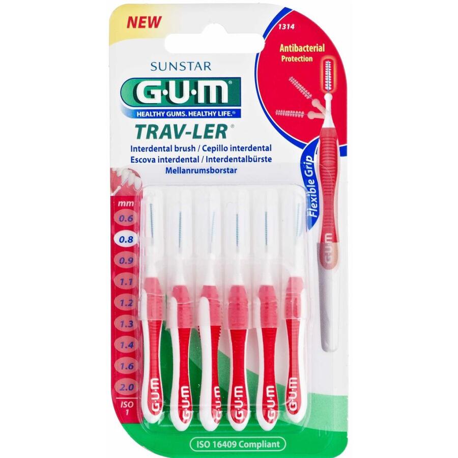Gum Travler Mellemrumsbørste Nr. 1214 0,8 mm