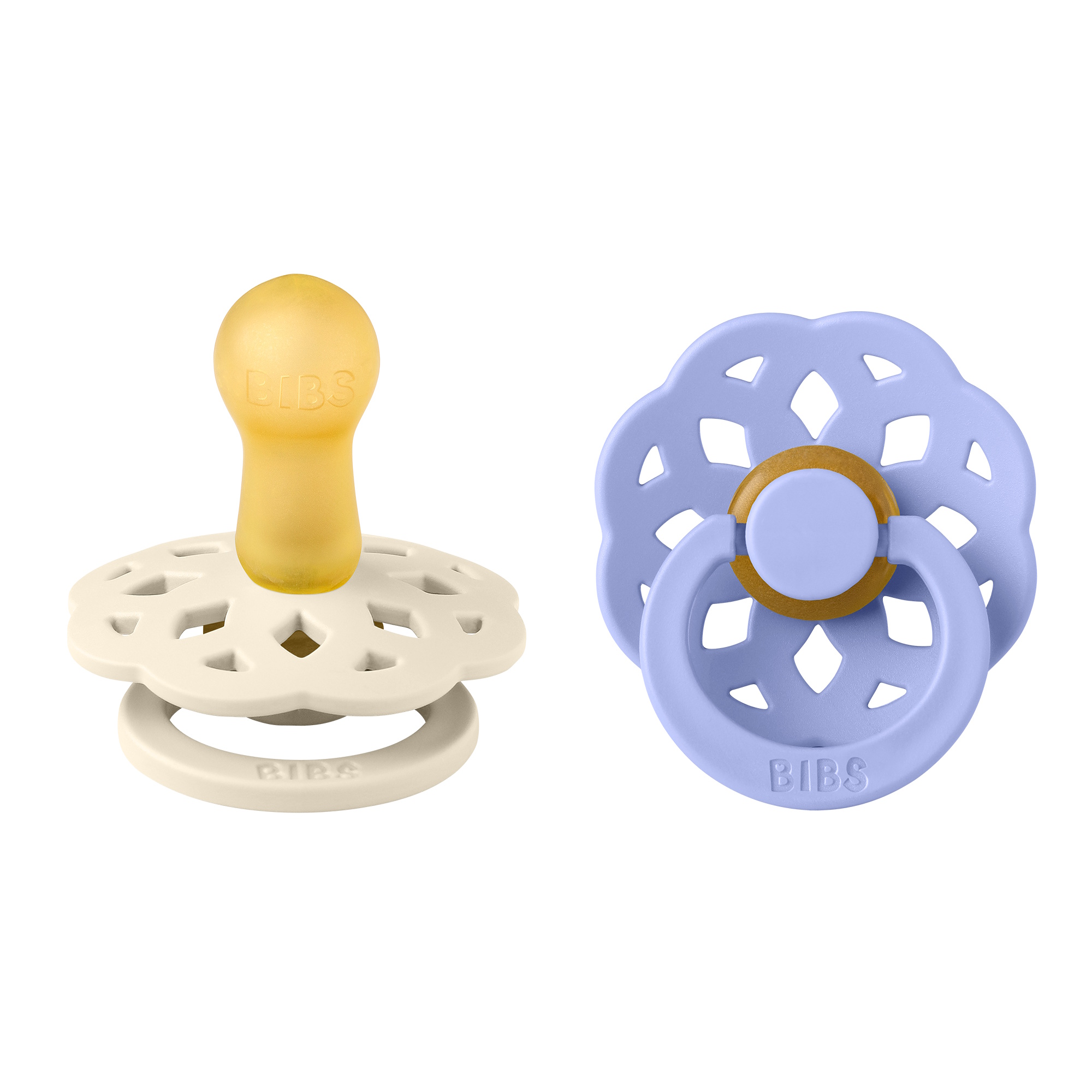 BIBS Pacifier Boheme 2 PACK Latex Size 2 Ivory/Hush