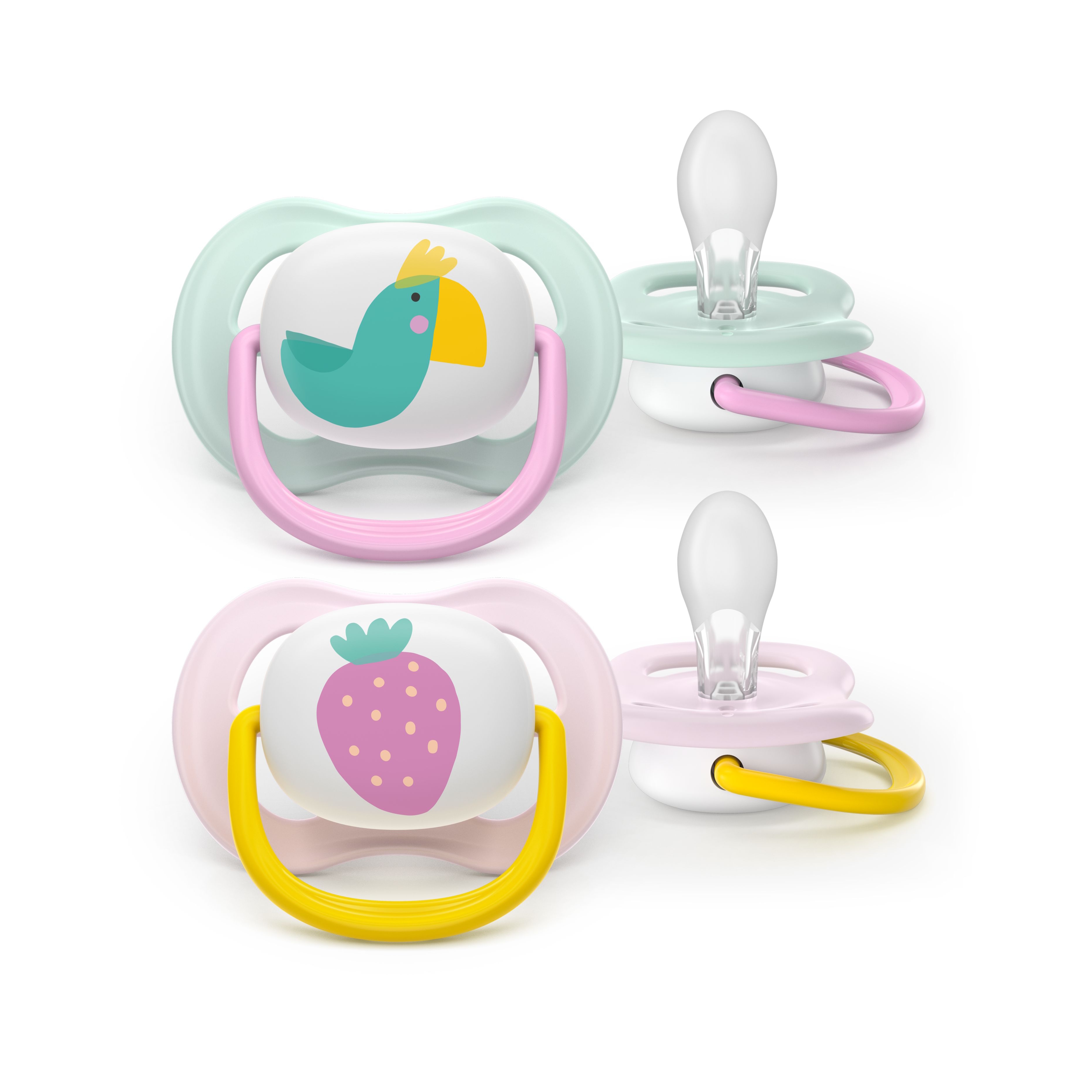 Philips Avent Pacifier ultra air, 0-6m, rosa/mint